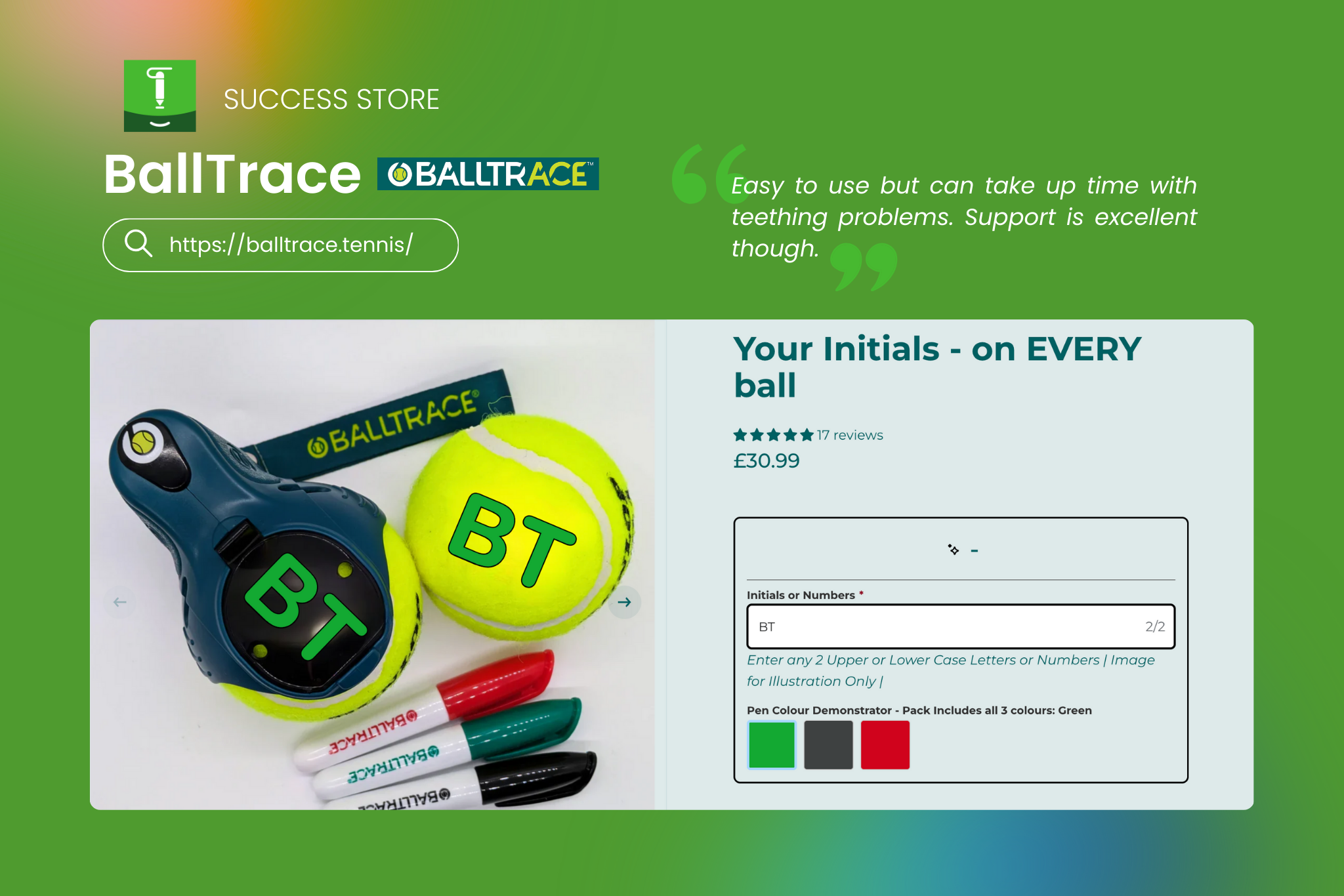 Customer Success Story: How BallTrace Tennis Achieved Global Sales with TailorKit's Powerful Personalizer