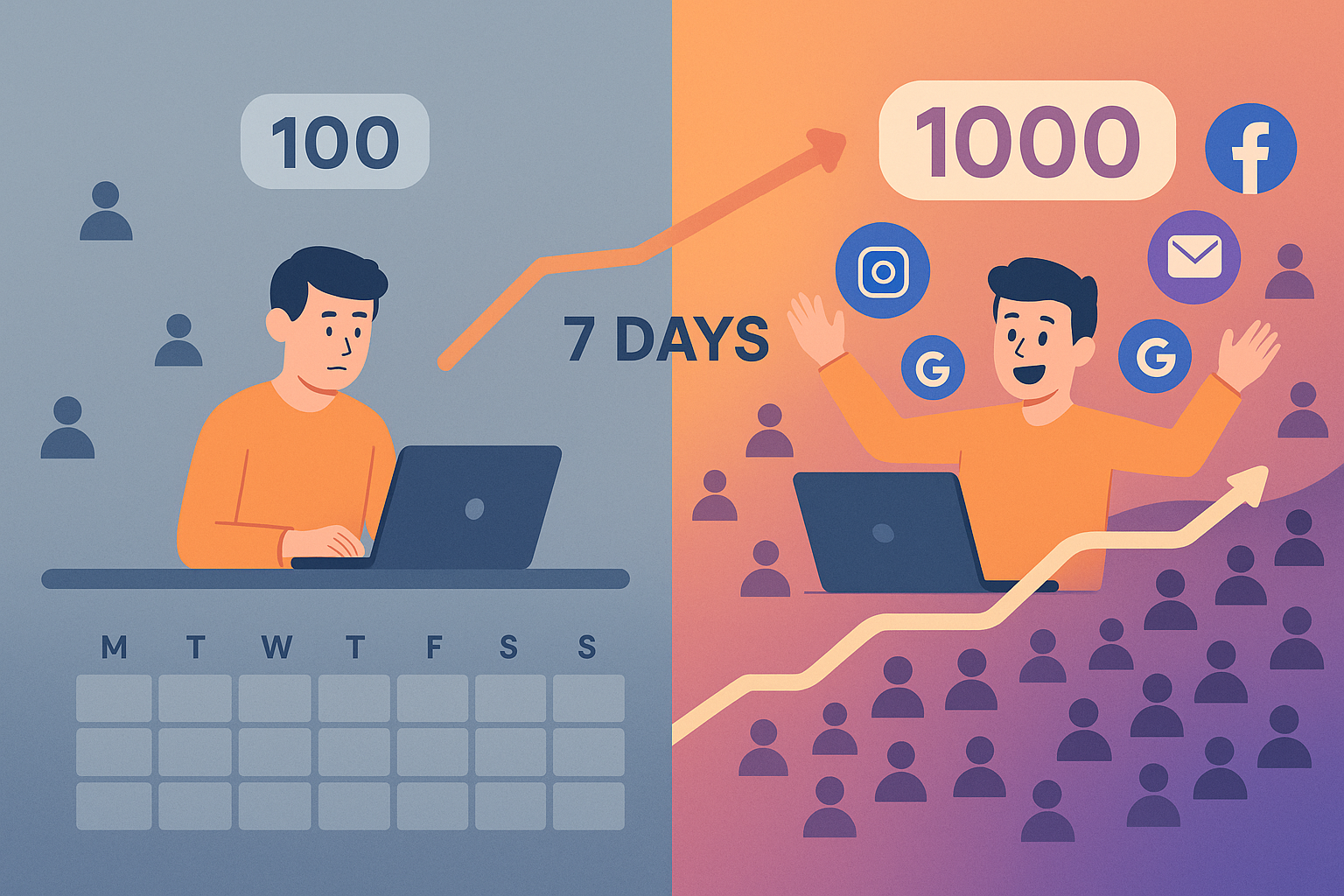 Scale Your POD Traffic From 100 to 1000 Visitors This Week
