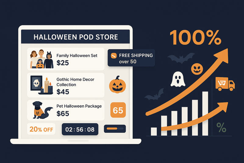 Double Halloween POD sales with TailorKit