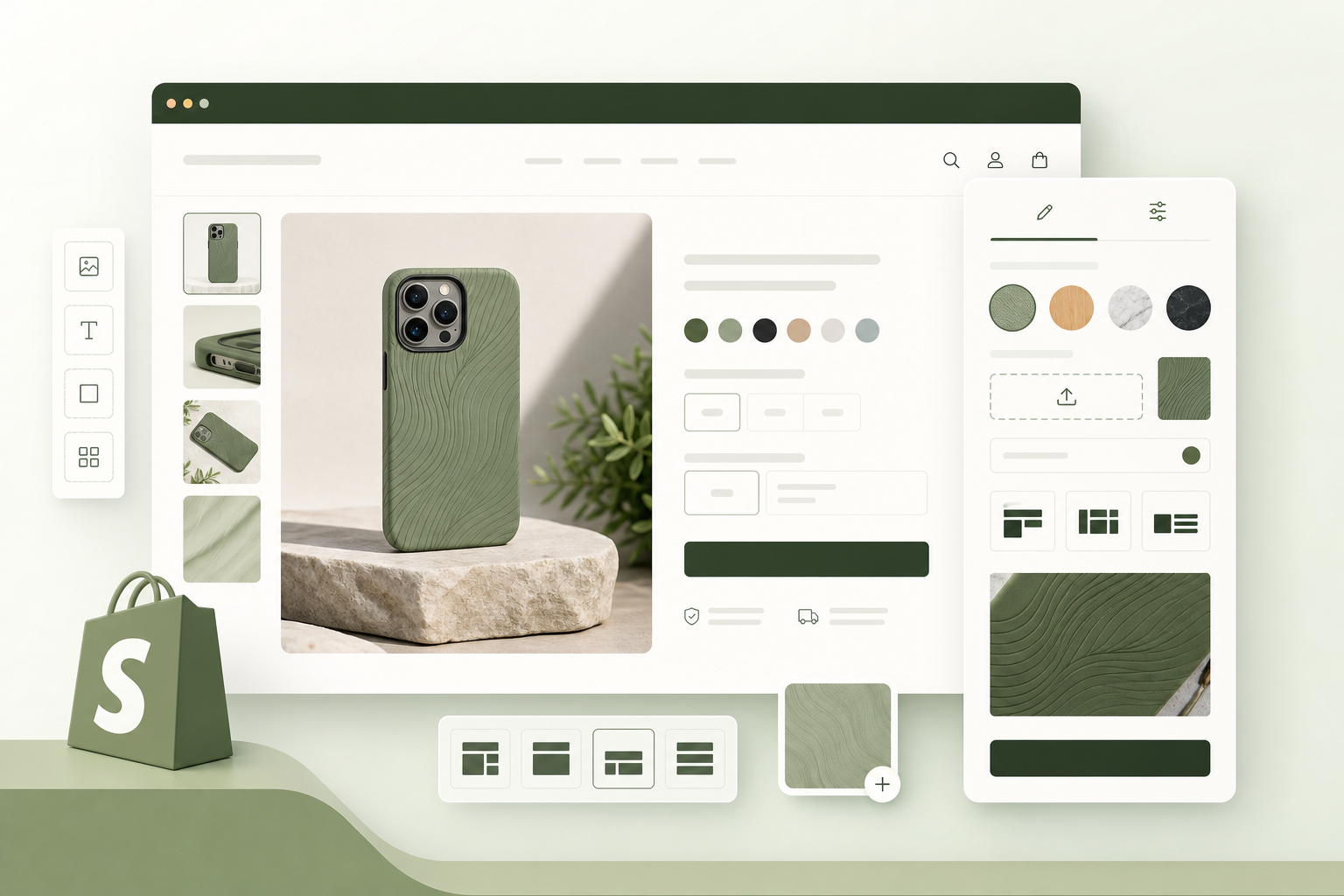 Shopify storefront personalizer improvements including auto-positioned button and theme font matching