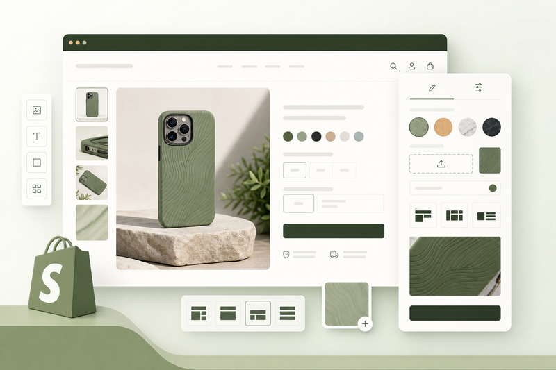Shopify storefront personalizer improvements including auto-positioned button and theme font matching